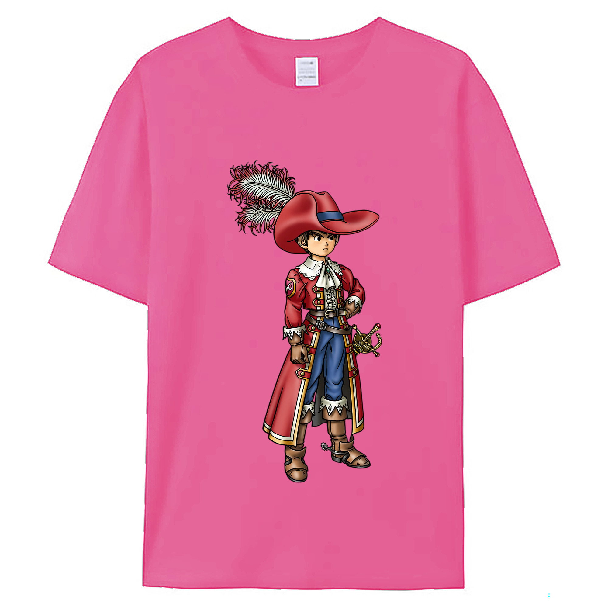 （画像用） ドラゴンクエスト Doragon Kuesuto Dragon Quest レディースカジュアルプリントTシャツ（綿100％）